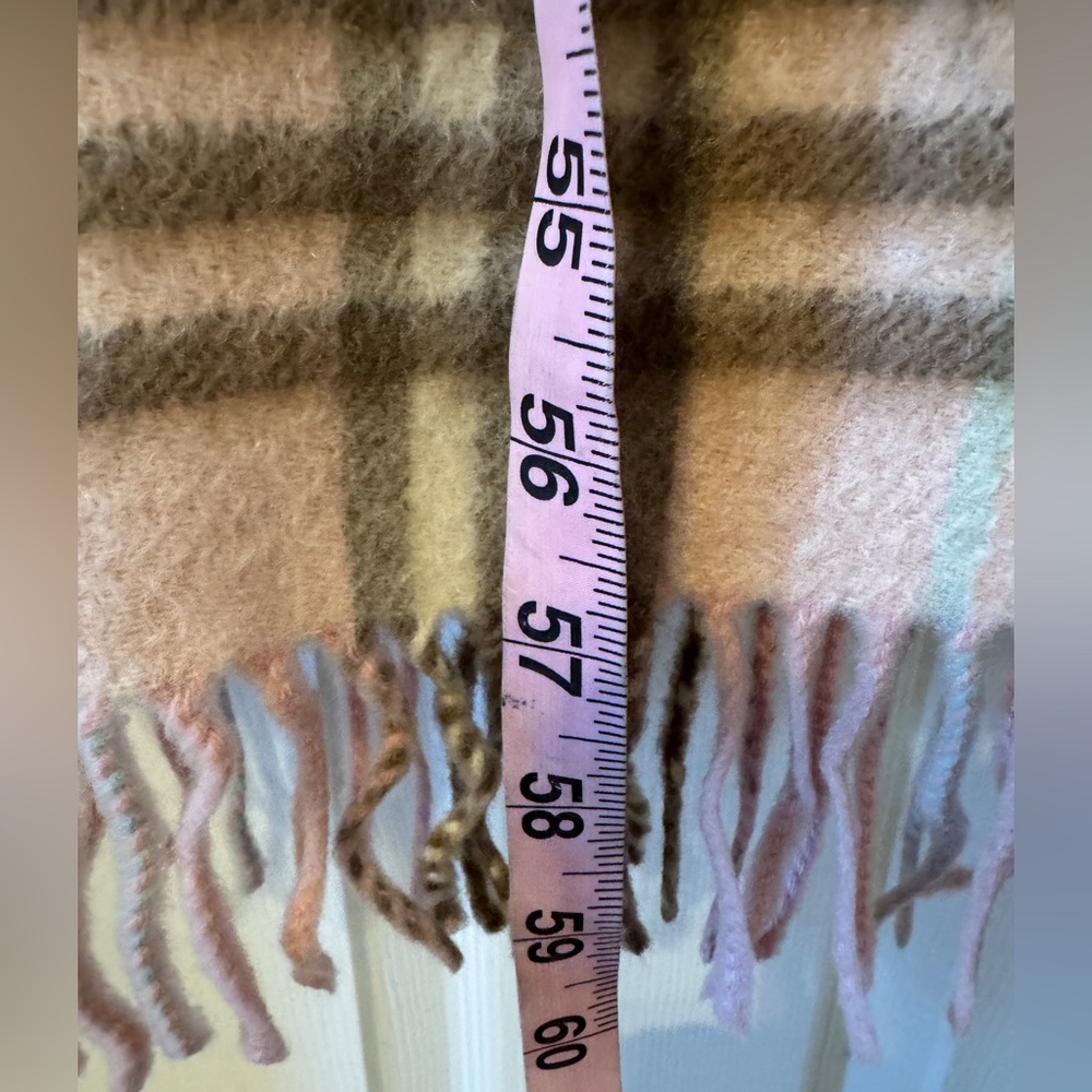 Burberry Cashmere Pink, Tan, Brown Scarf - Picture 7 of 8